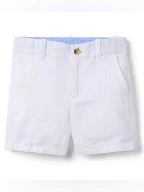 Janie & Jack Boys White Linen Cotton Short - 6